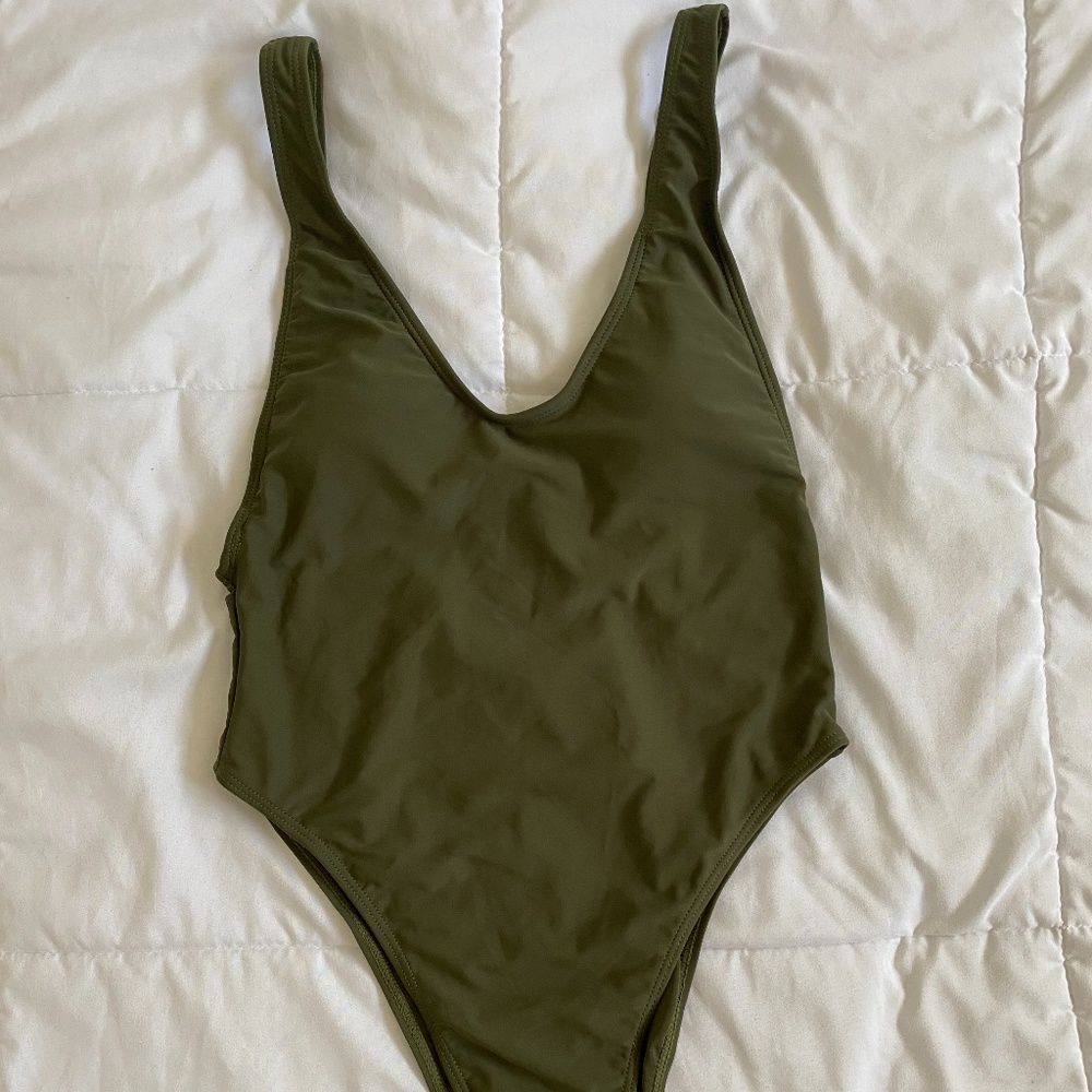 NWOT Olive Green One Piece Swimsuit